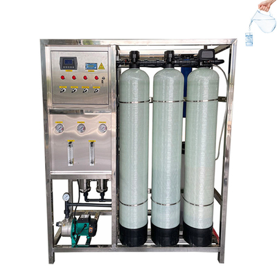 500LPH Ters Osmoz Arıtma İçme Su Filtresi Kozmetik Fabrikası Ro Sistemi İki Aşamalı Su Arıtma Makinesi