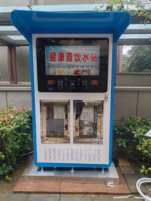 Büyük Açık Açık Tam Otomatik Su Satış Makinesi Ters Osmoz Su Temizleme Ekipmanı